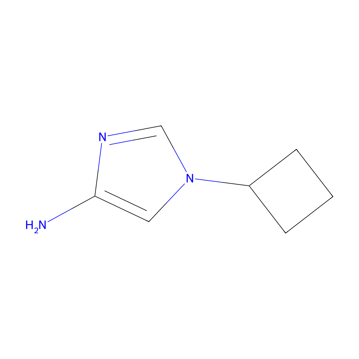 1-Cyclobutyl-1H-imidazol-4-amine molecular structure, CAS 1314930-73-8