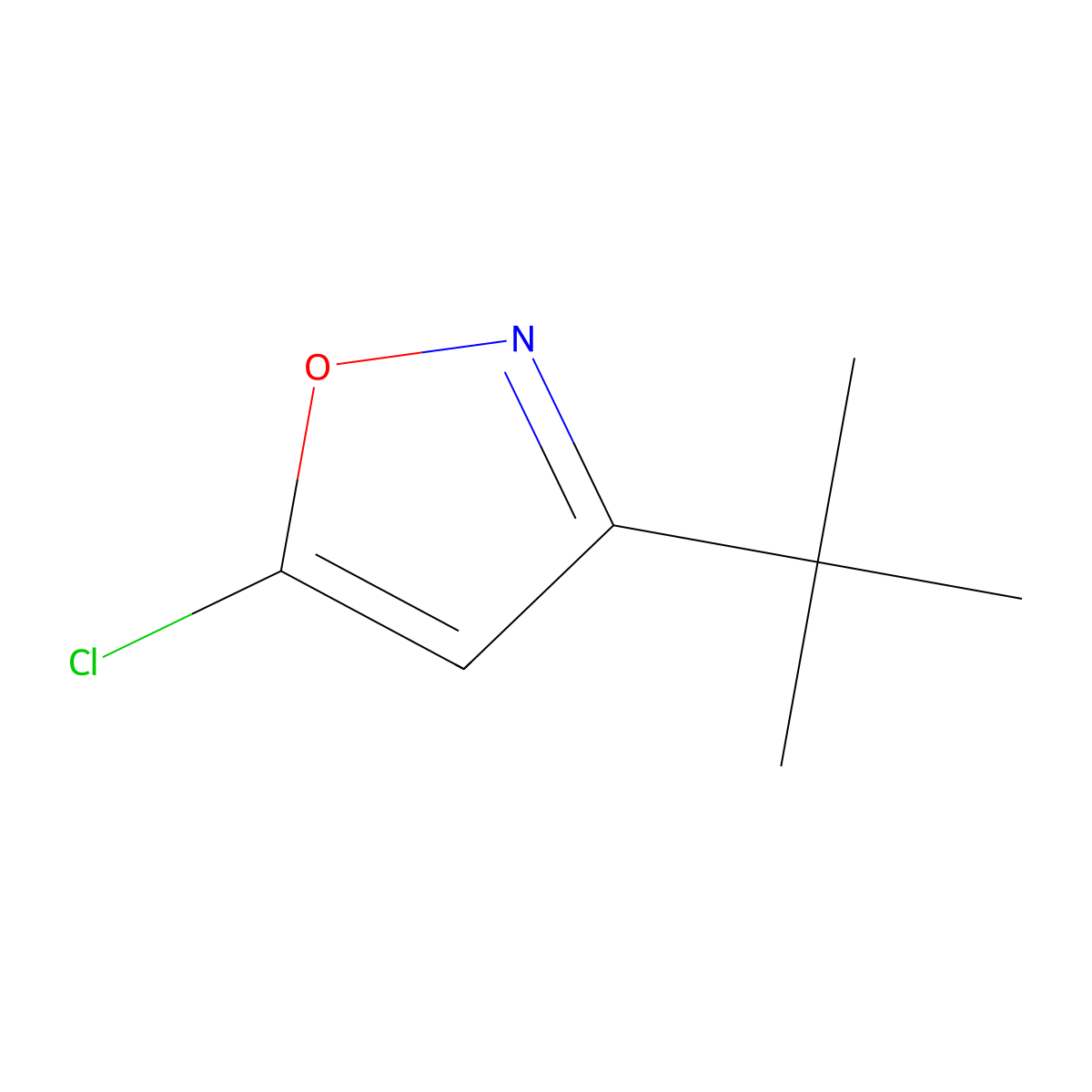 3-Tert-butyl-5-chloro-1,2-oxazole molecular structure, CAS 1314930-97-6