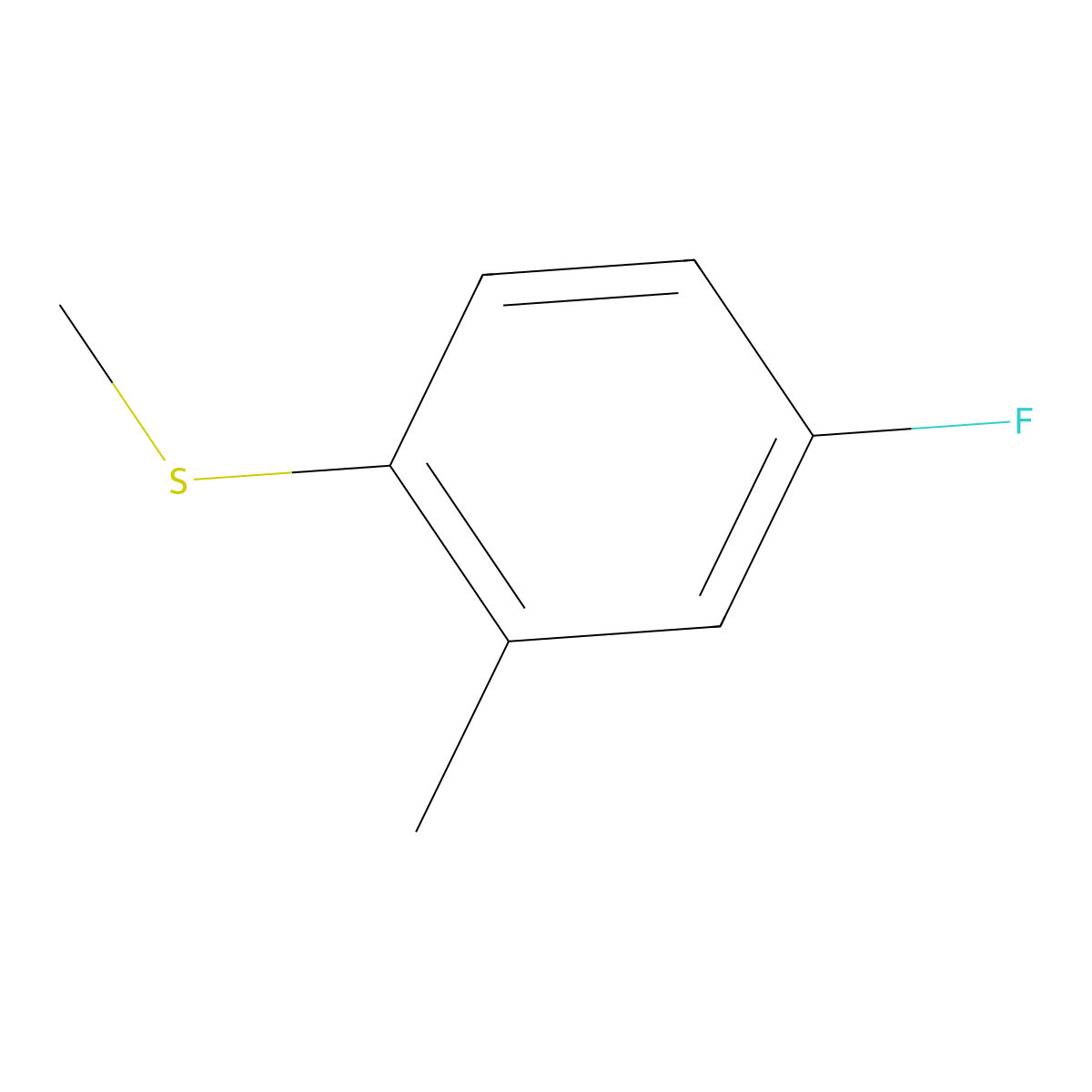 4-Fluoro-2-methyl-1-(methylsulfanyl)benzene molecular structure, CAS 1314931-17-3