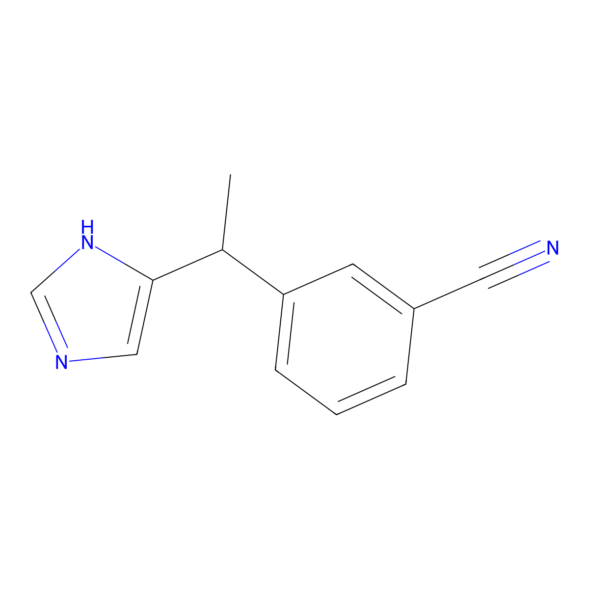 3-[1-(1H-imidazol-4-yl)ethyl]benzonitrile molecular structure, CAS 1314931-18-4