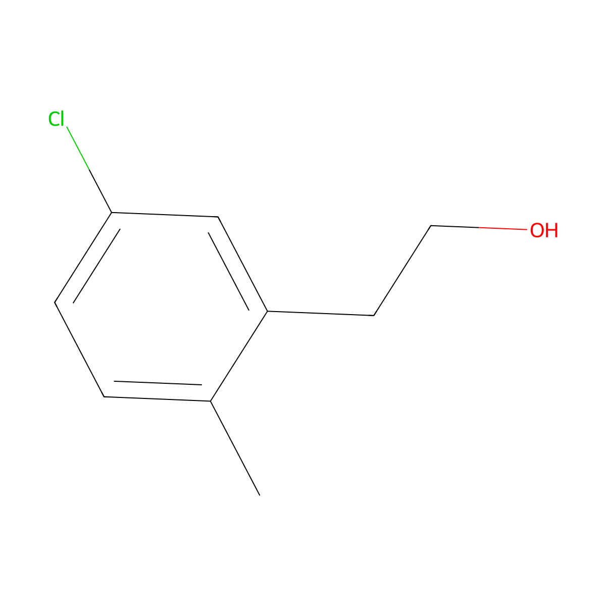 3-Chloro-6-methylphenethyl alcohol molecular structure, CAS 1314931-35-5