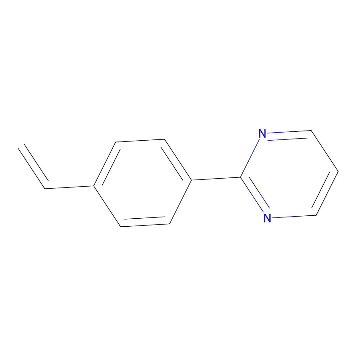 2-(4-Vinylphenyl)pyrimidine molecular structure, CAS 1314931-49-1