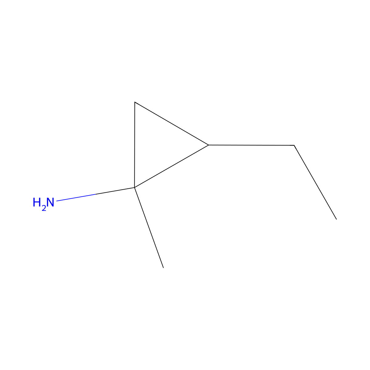 Cyclopropanamine, 2-ethyl-1-methyl- molecular structure, CAS 1314931-71-9