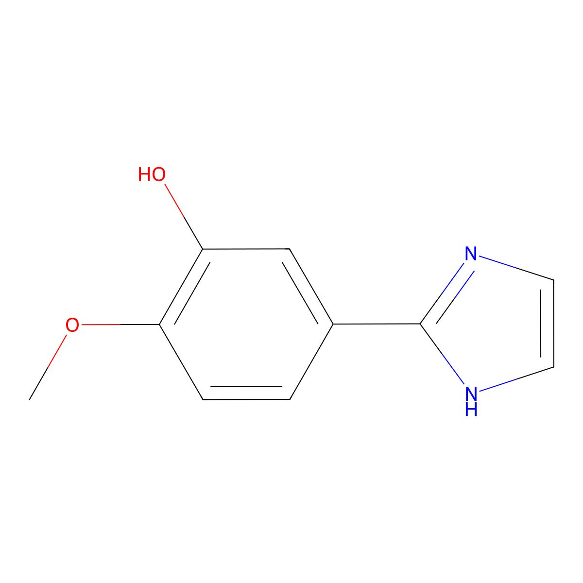 5-(2-Imidazolyl)-2-methoxyphenol molecular structure, CAS 1314931-92-4