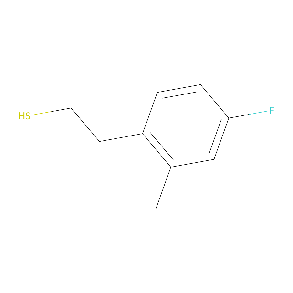 2-(4-Fluoro-2-methylphenyl)ethanethiol molecular structure, CAS 1314931-97-9