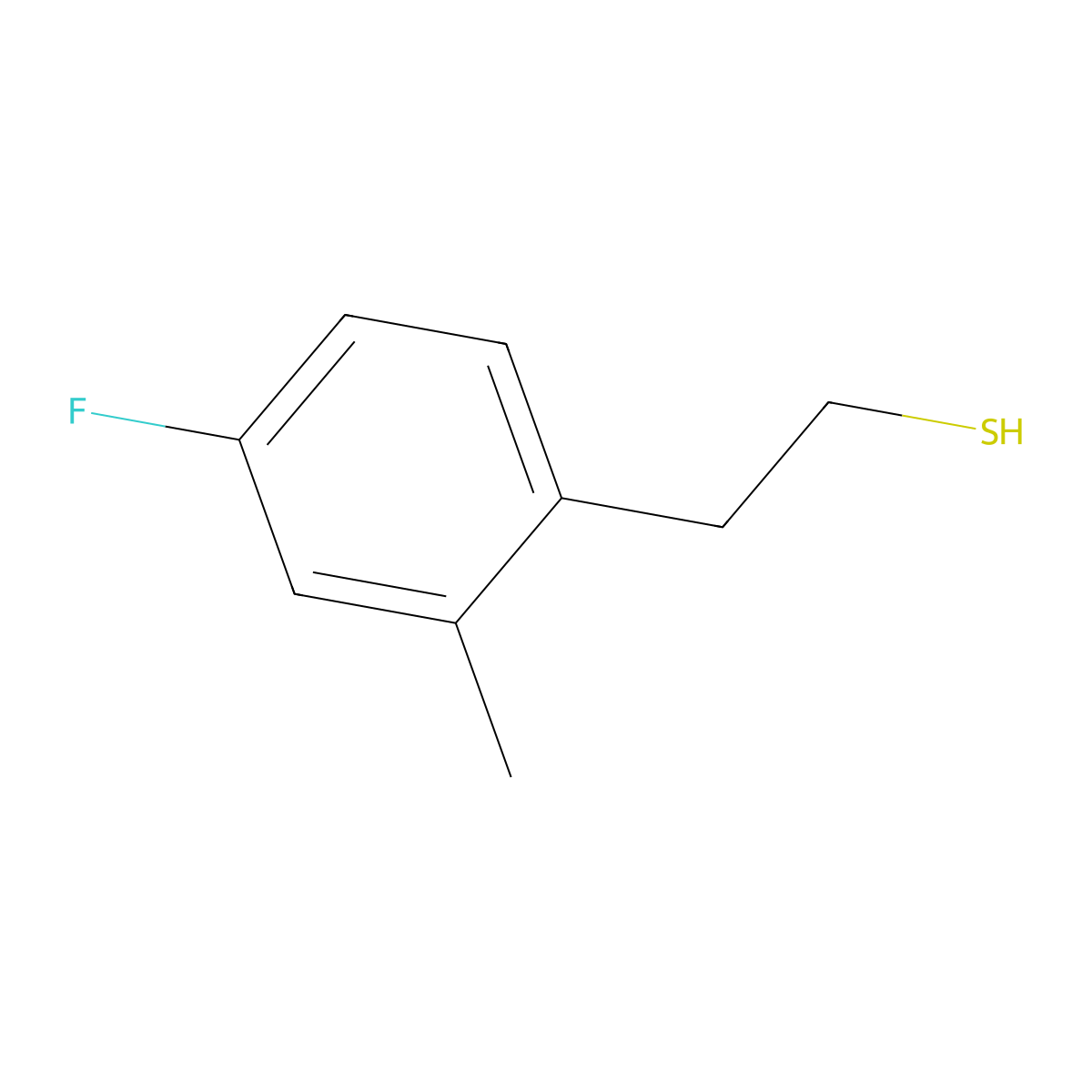 2-(4-Fluoro-2-methylphenyl)ethanethiol molecular structure, CAS 1314931-97-9