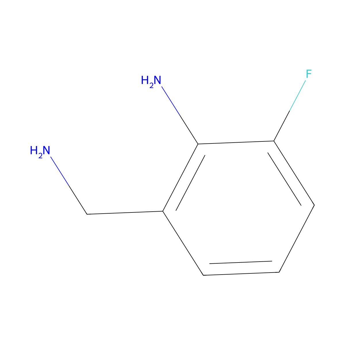 2-(Aminomethyl)-6-fluoroaniline molecular structure, CAS 1314932-58-5