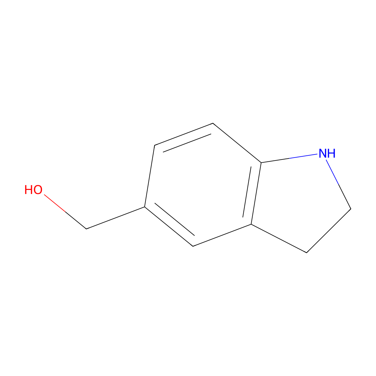 Indolin-5-ylmethanol molecular structure, CAS 1314932-69-8