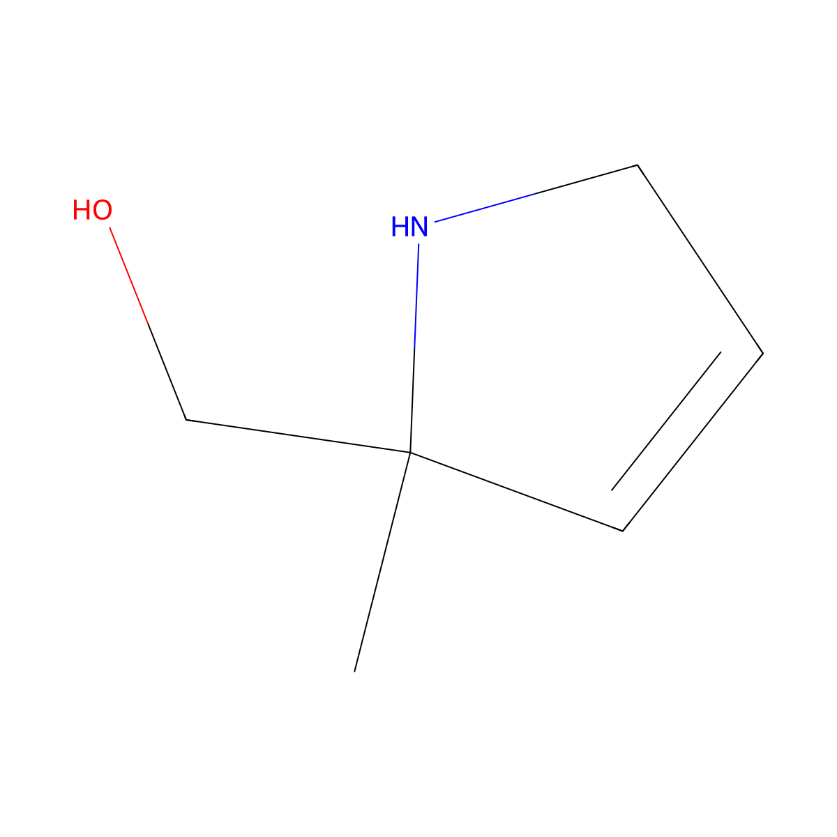 (2-Methyl-2,5-dihydro-1H-pyrrol-2-yl)methanol molecular structure, CAS 1314932-85-8