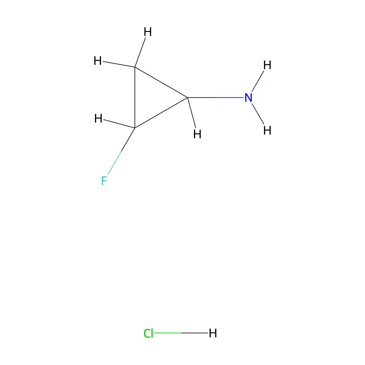 2-Fluorocyclopropan-1-amine hydrochloride molecular structure, CAS 1314933-35-1