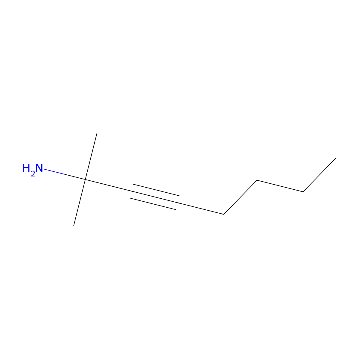 2-Methyloct-3-yn-2-amine molecular structure, CAS 1314933-56-6