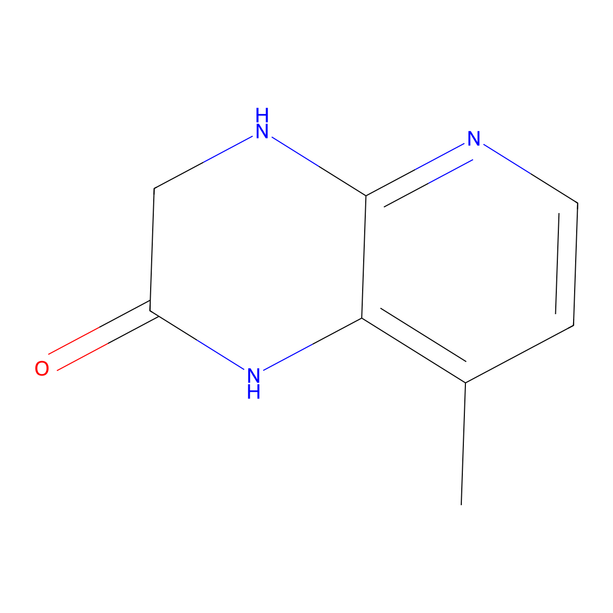 8-methyl-1H,2H,3H,4H-pyrido[2,3-b]pyrazin-2-one molecular structure, CAS 1314934-34-3