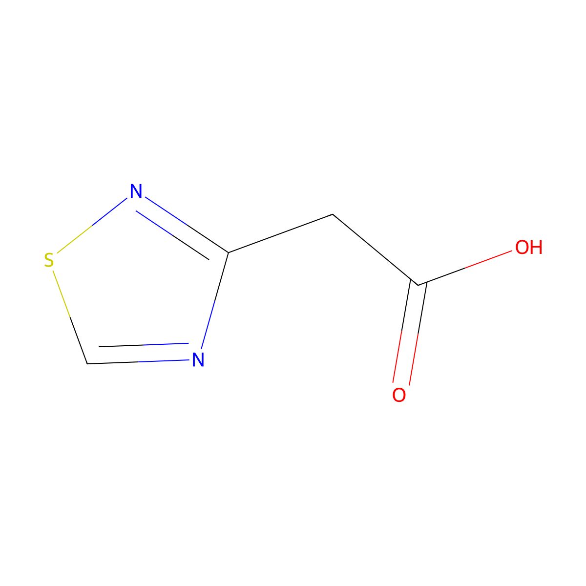 2-(1,2,4-Thiadiazol-3-yl)acetic acid molecular structure, CAS 1314934-37-6