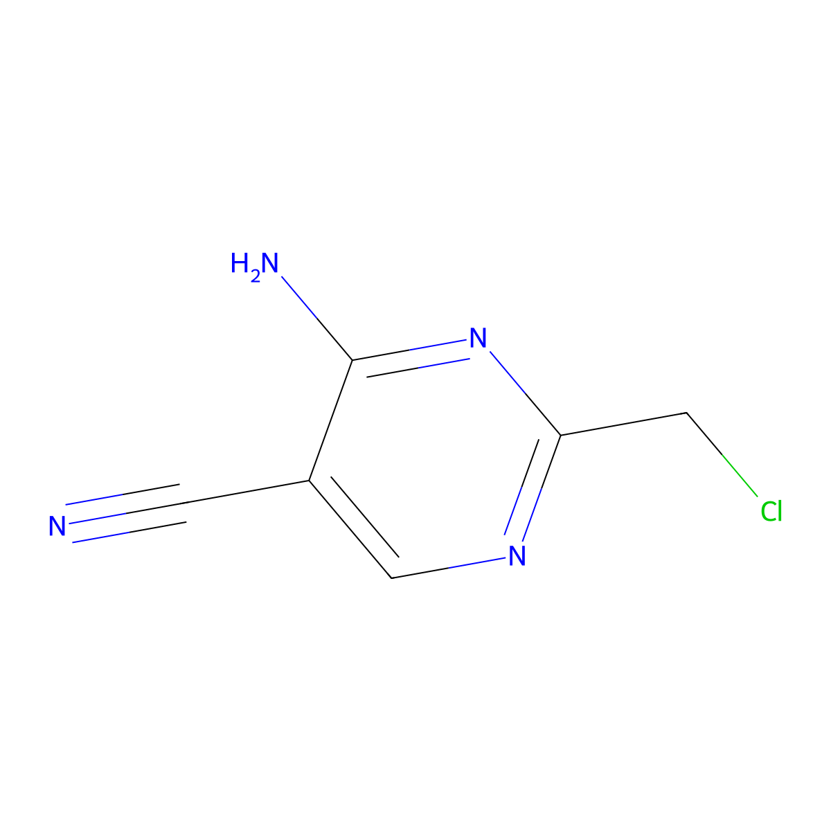 4-Amino-2-(chloromethyl)pyrimidine-5-carbonitrile molecular structure, CAS 1314934-52-5