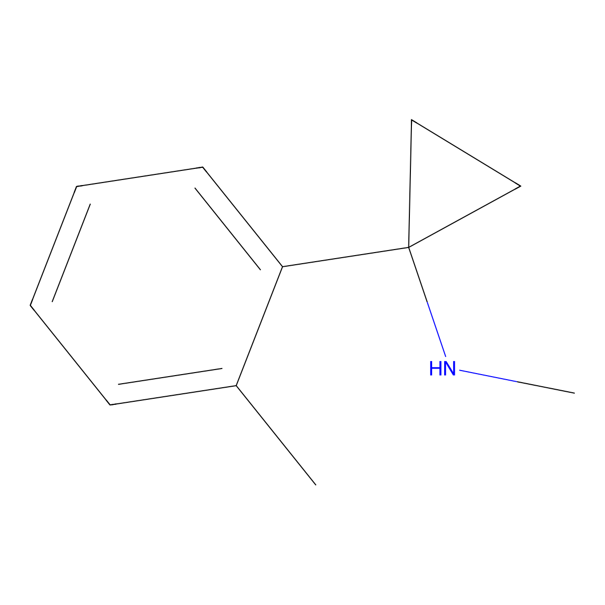 N-methyl-1-(2-methylphenyl)cyclopropan-1-amine molecular structure, CAS 1314934-62-7