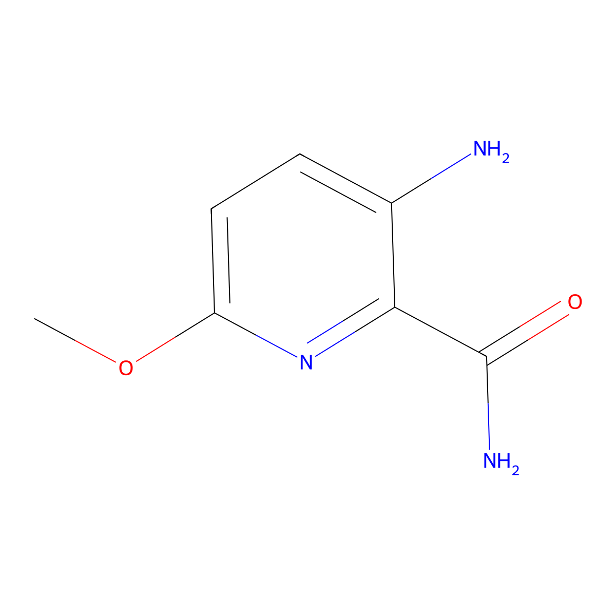 3-Amino-6-methoxypicolinamide molecular structure, CAS 1314934-75-2