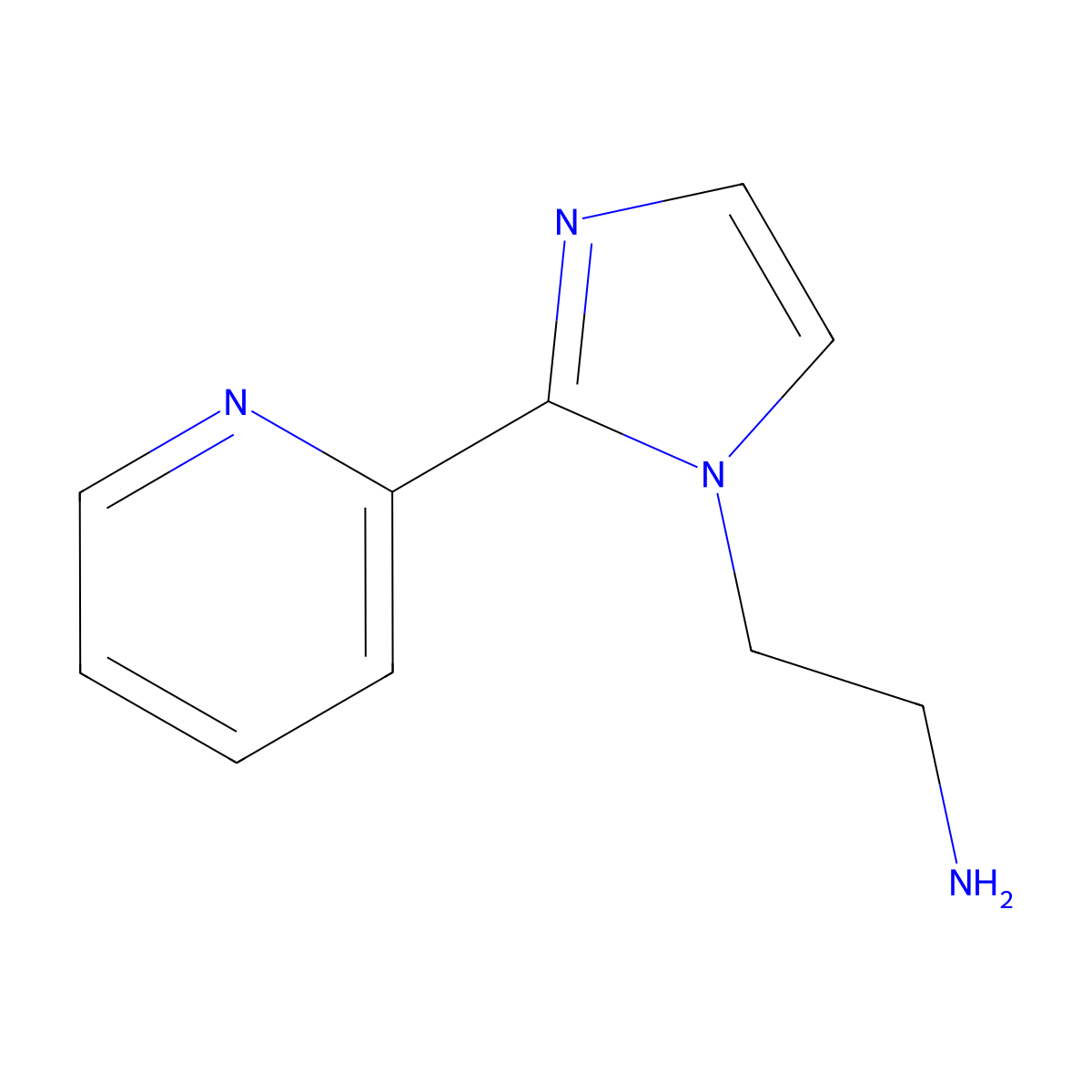 2-(2-(pyridin-2-yl)-1H-imidazol-1-yl)ethan-1-amine molecular structure, CAS 1314935-10-8