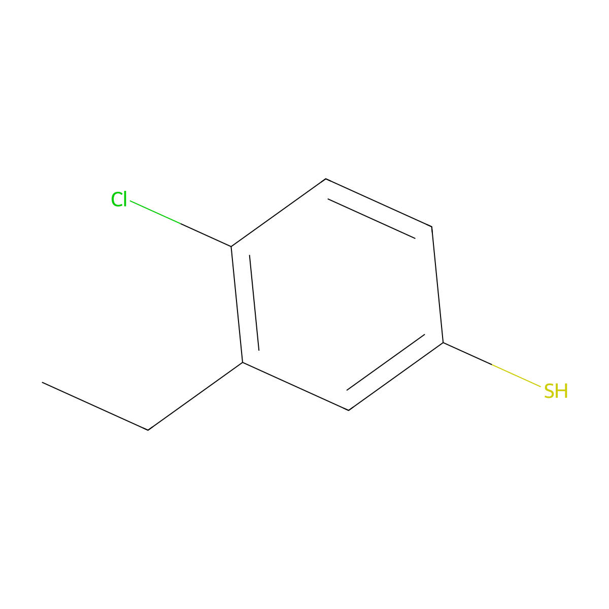4-Chloro-3-ethylthiophenol molecular structure, CAS 1314935-29-9