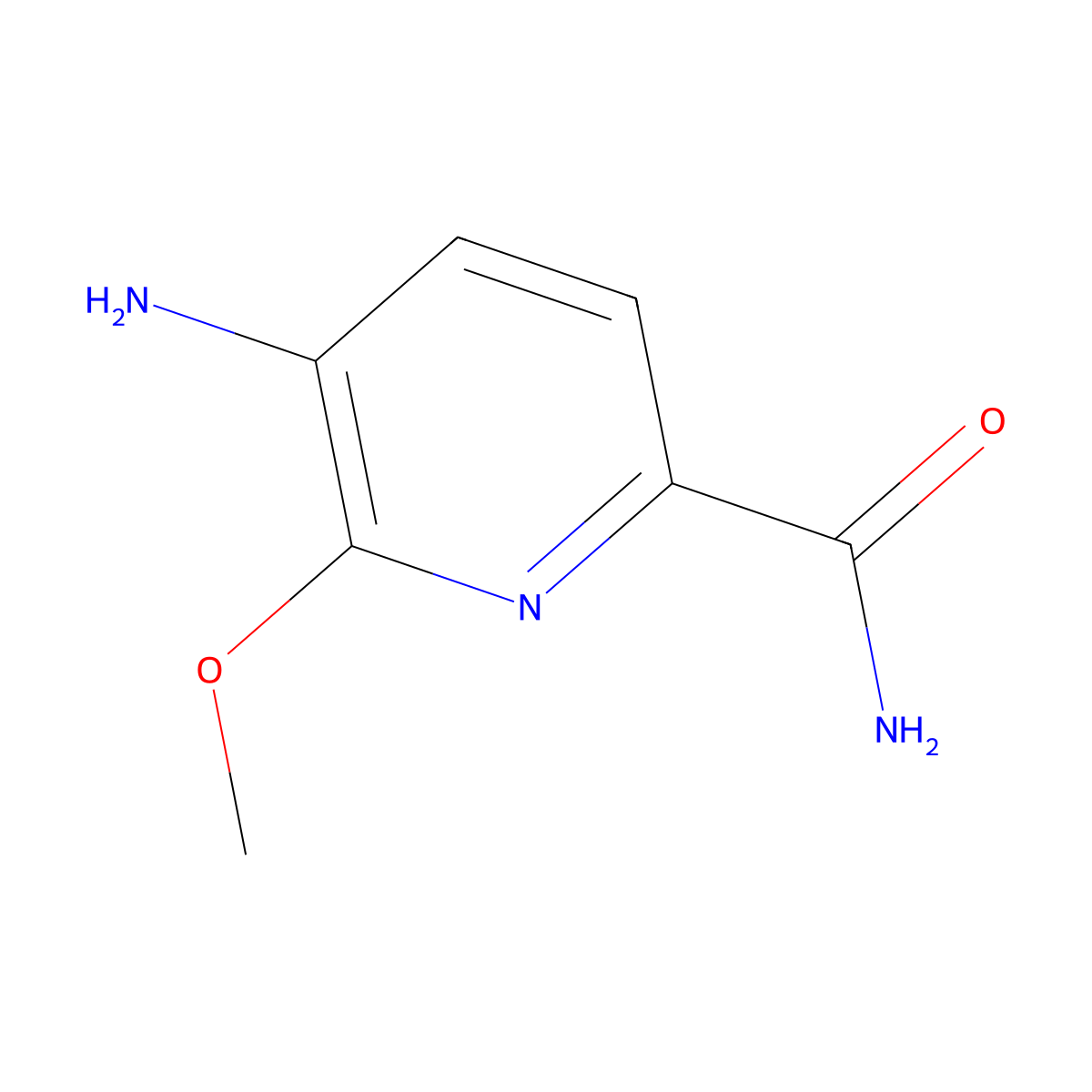 5-Amino-6-methoxypyridine-2-carboxamide molecular structure, CAS 1314935-32-4
