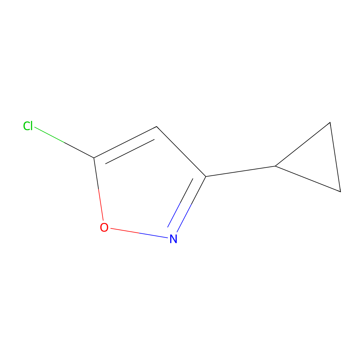 5-Chloro-3-cyclopropyl-1,2-oxazole molecular structure, CAS 1314935-34-6