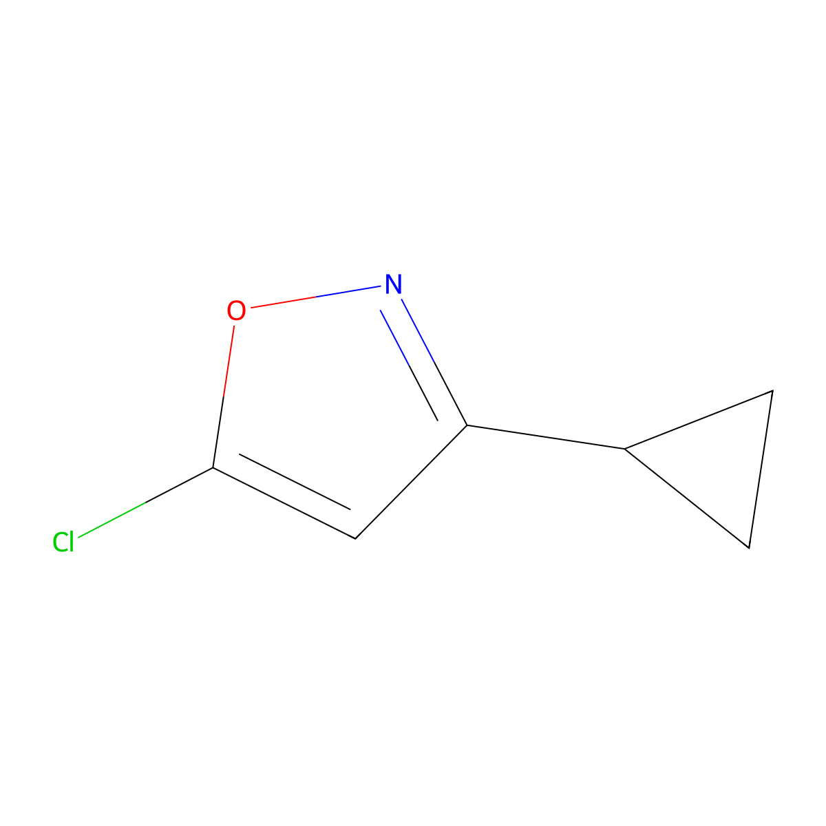 5-Chloro-3-cyclopropyl-1,2-oxazole molecular structure, CAS 1314935-34-6