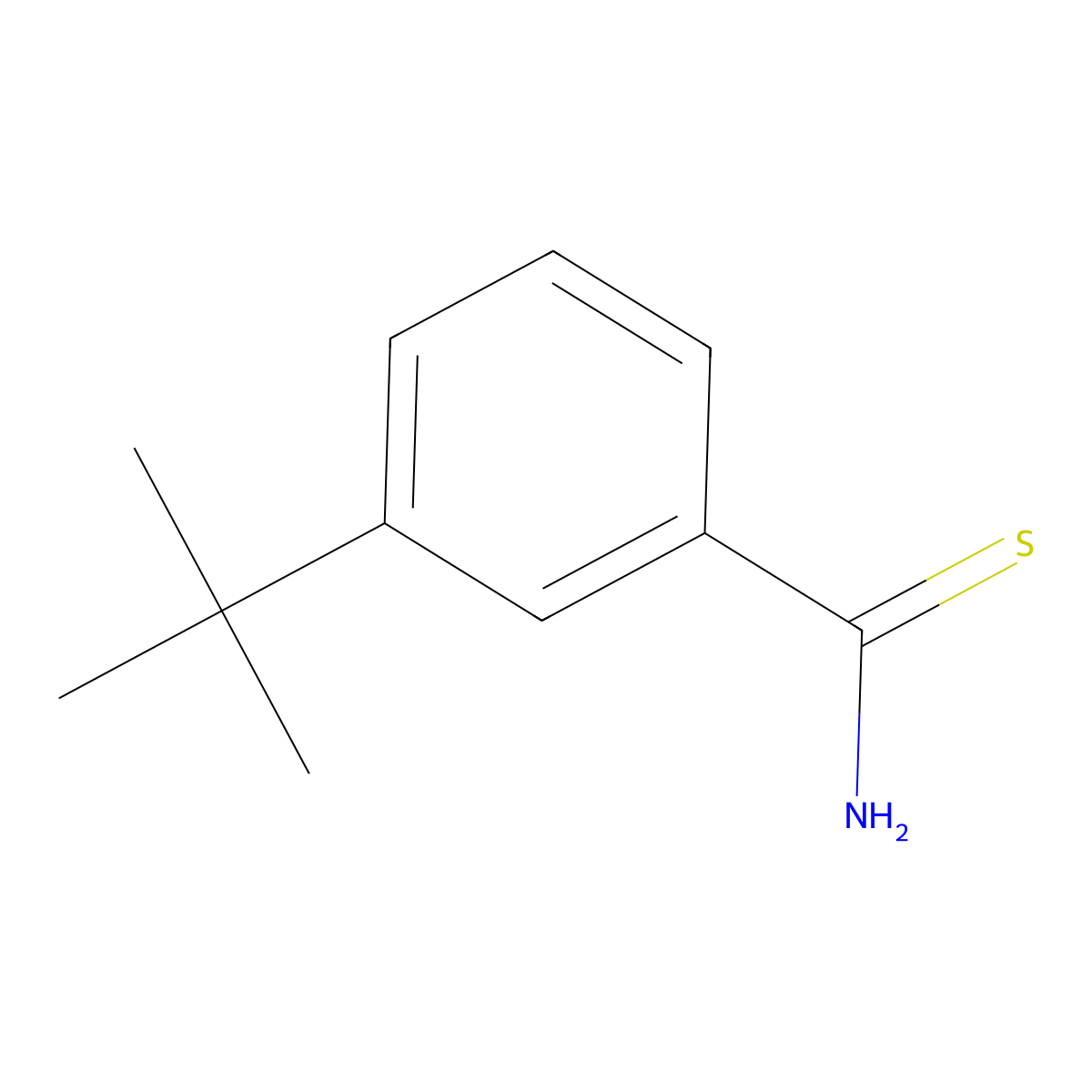 3-tert-Butylbenzene-1-carbothioamide molecular structure, CAS 1314936-03-2
