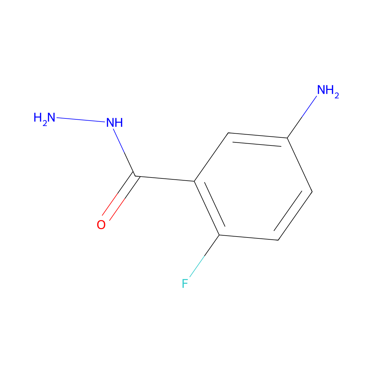 5-Amino-2-fluorobenzohydrazide molecular structure, CAS 1314936-68-9