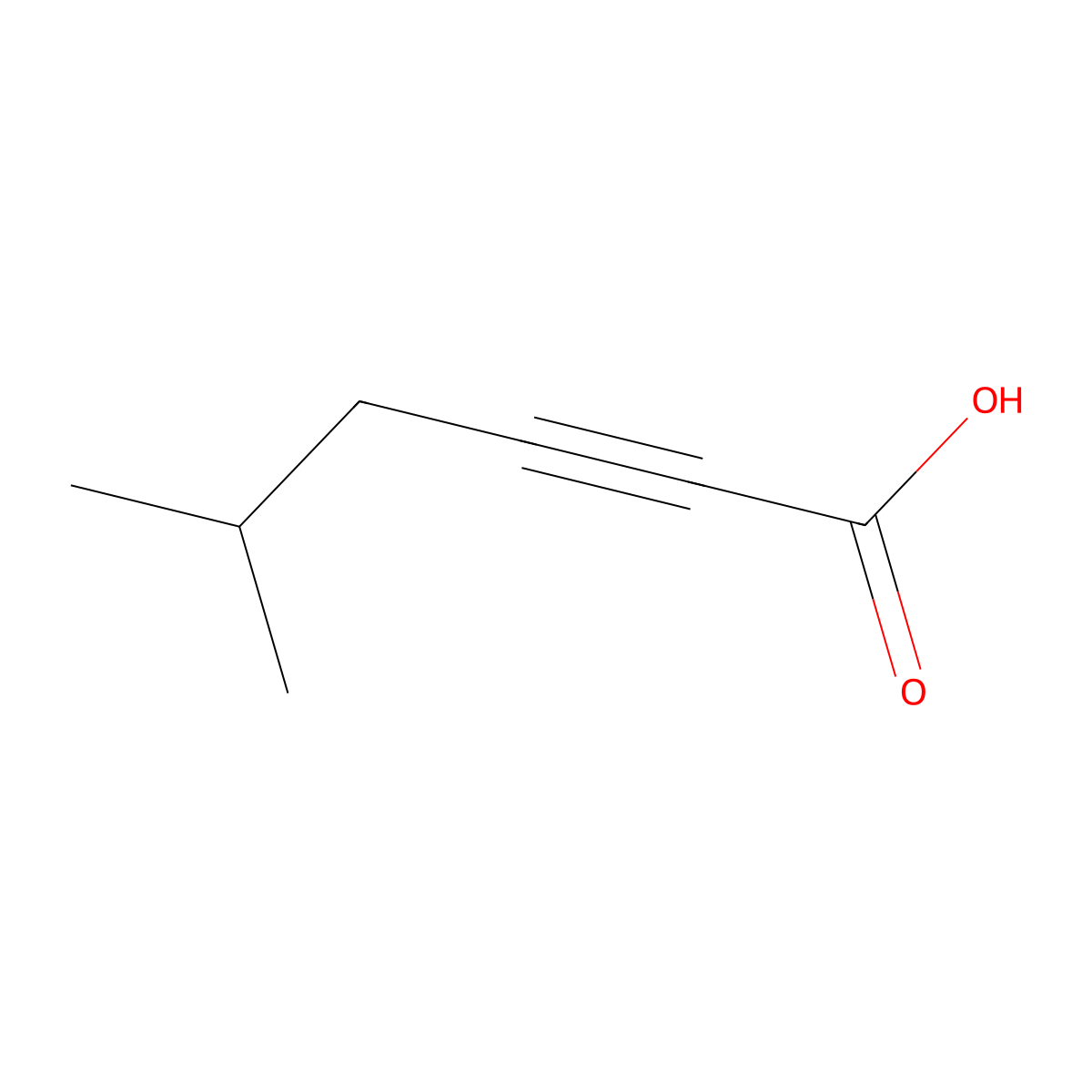 5-Methylhex-2-ynoic acid molecular structure, CAS 1314937-50-2