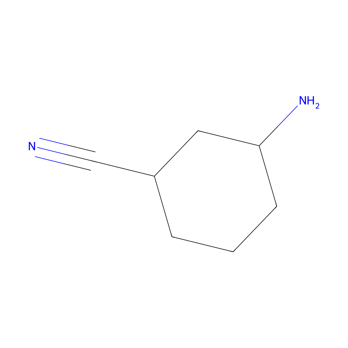 3-Aminocyclohexanecarbonitrile molecular structure, CAS 1314937-63-7