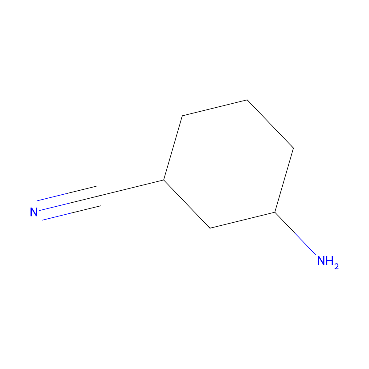 3-Aminocyclohexanecarbonitrile molecular structure, CAS 1314937-63-7