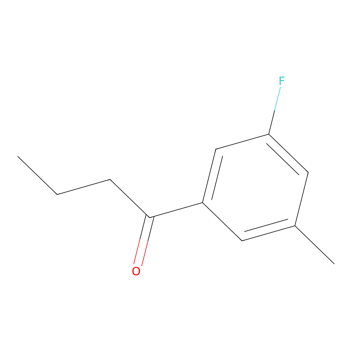 3'-Fluoro-5'-methylbutyrophenone molecular structure, CAS 1314937-72-8
