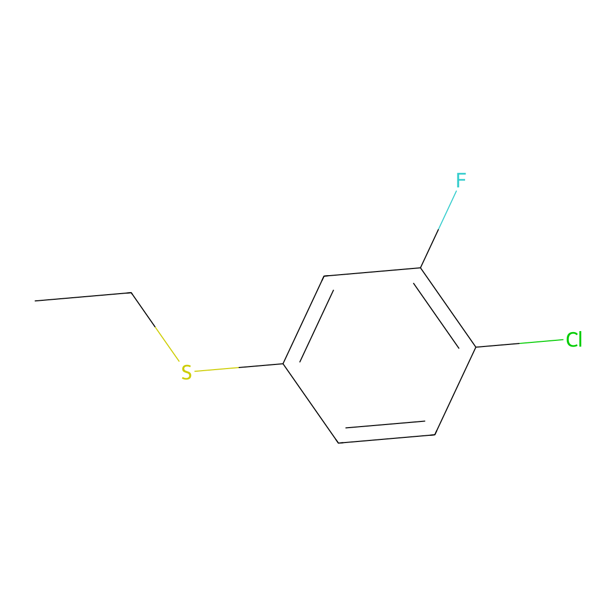 4-Chloro-3-fluorophenyl ethyl sulfide molecular structure, CAS 1314937-82-0