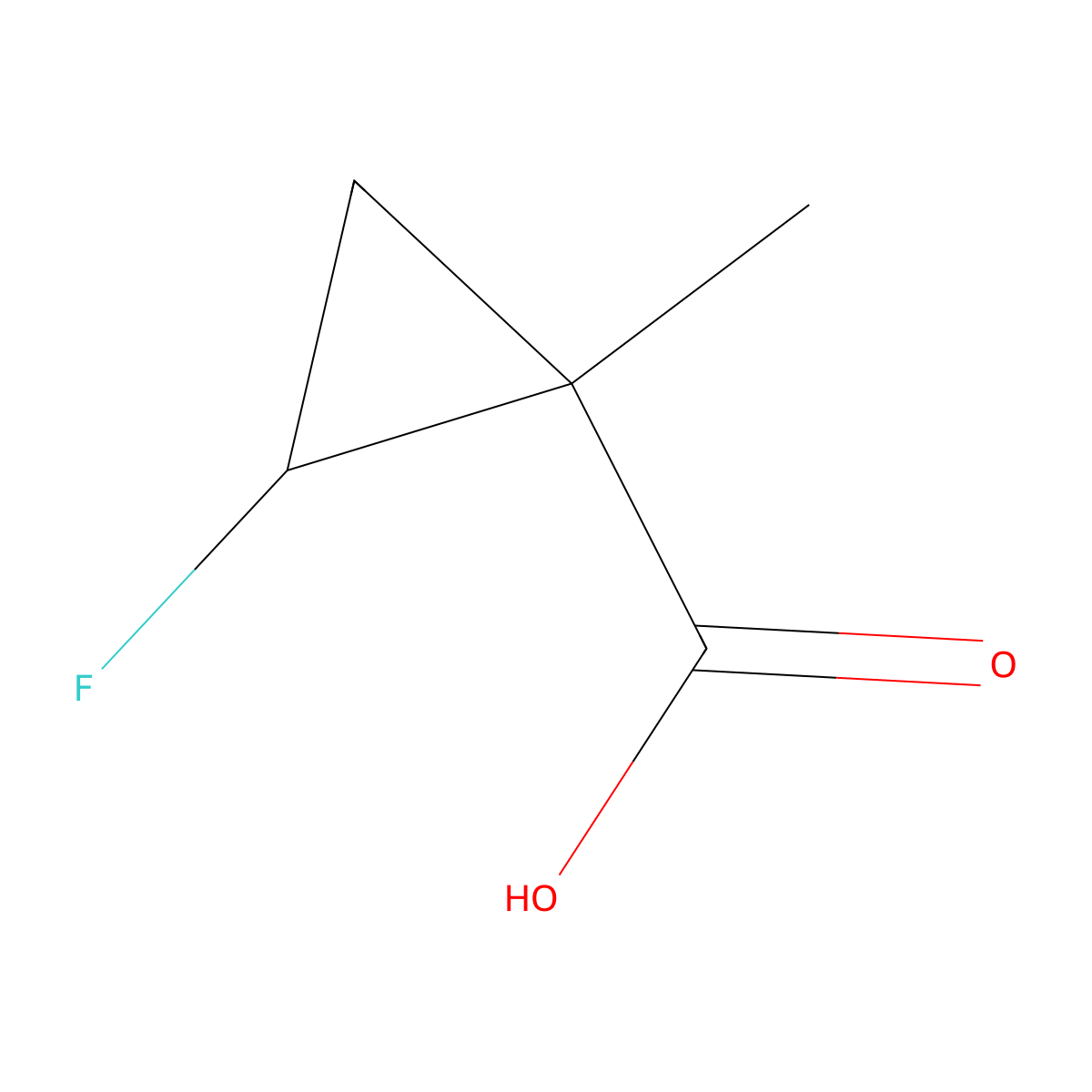 2-Fluoro-1-methylcyclopropane-1-carboxylic acid molecular structure, CAS 1314938-96-9