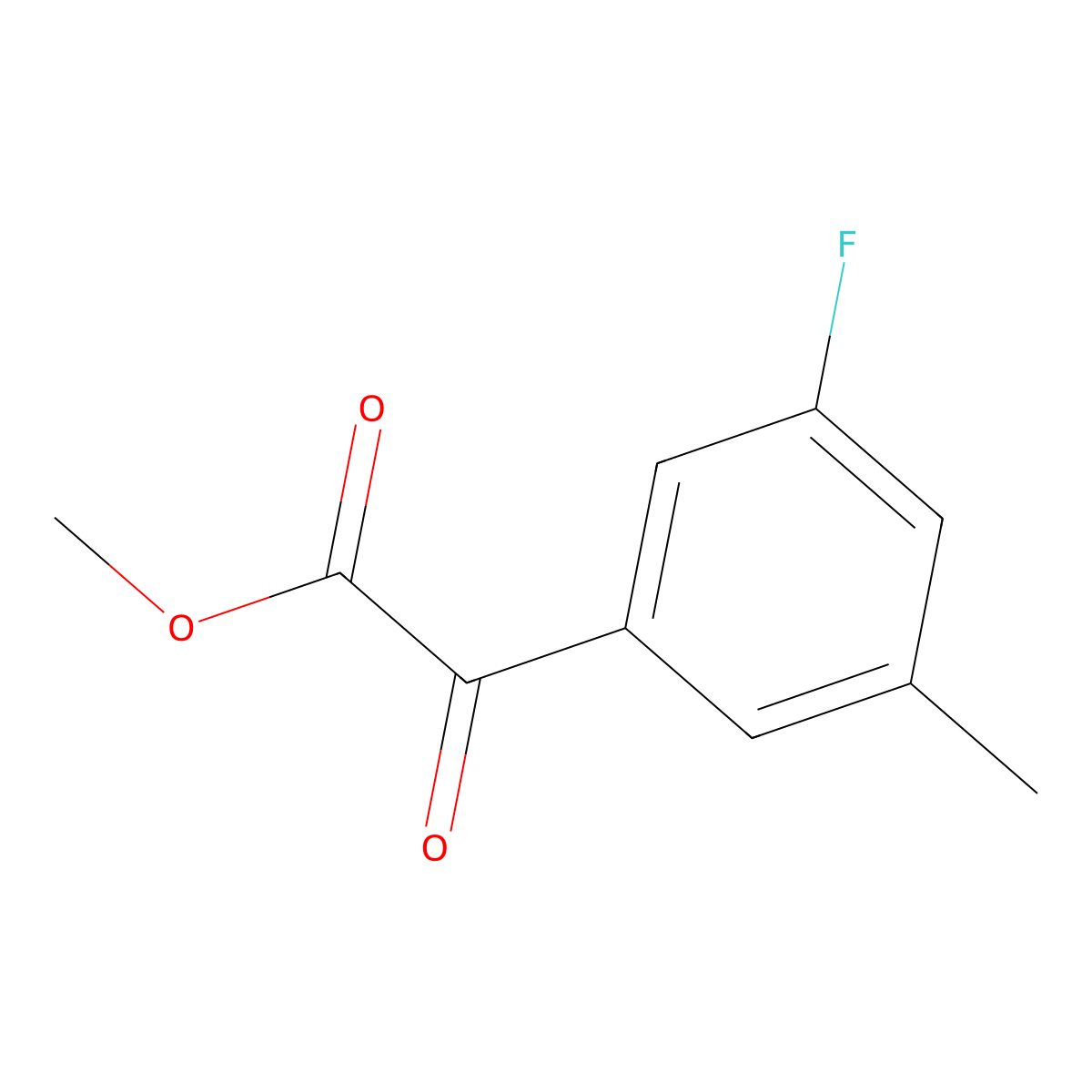 Methyl 3-fluoro-5-methylbenzoylformate molecular structure, CAS 1314939-38-2