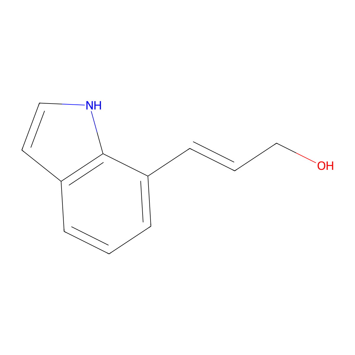 2-Propen-1-ol, 3-(1H-indol-7-yl)- molecular structure, CAS 1314947-18-6