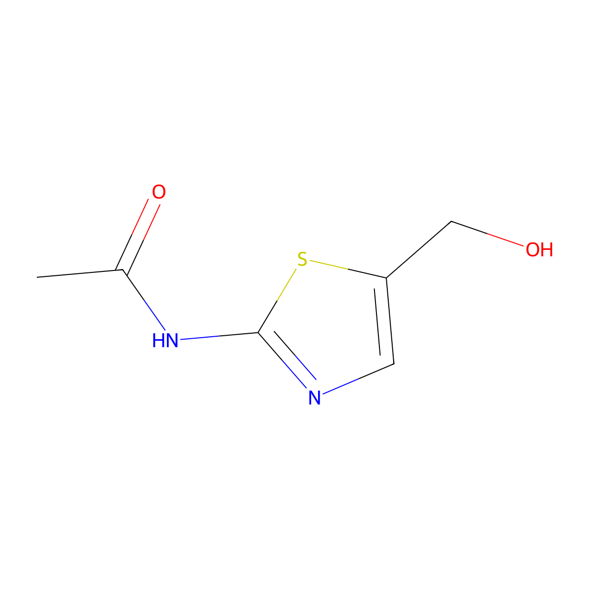 N-(5-(hydroxymethyl)thiazol-2-yl)acetamide molecular structure, CAS 1314950-78-1