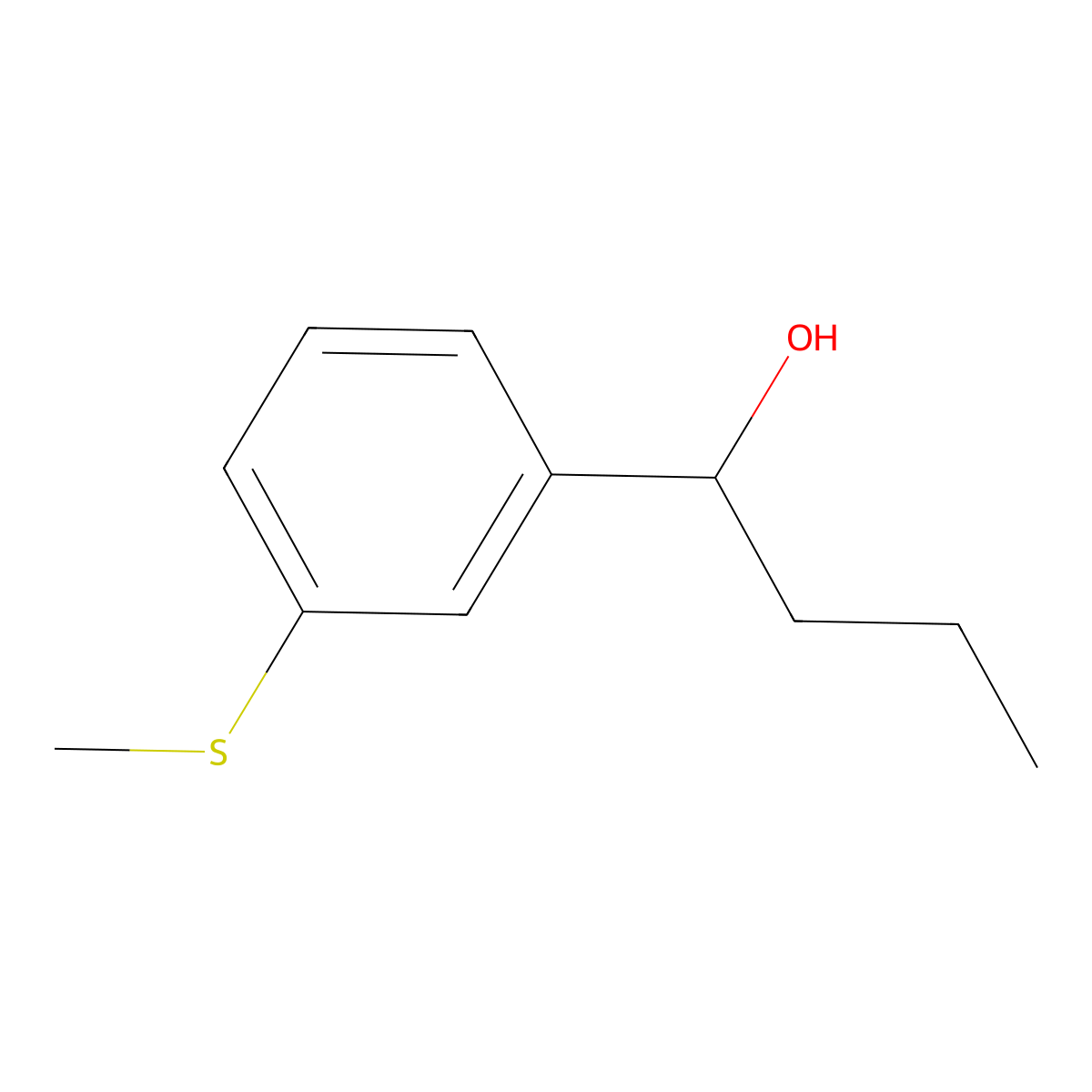1-(3-(Methylthio)phenyl)butan-1-ol molecular structure, CAS 1314950-87-2