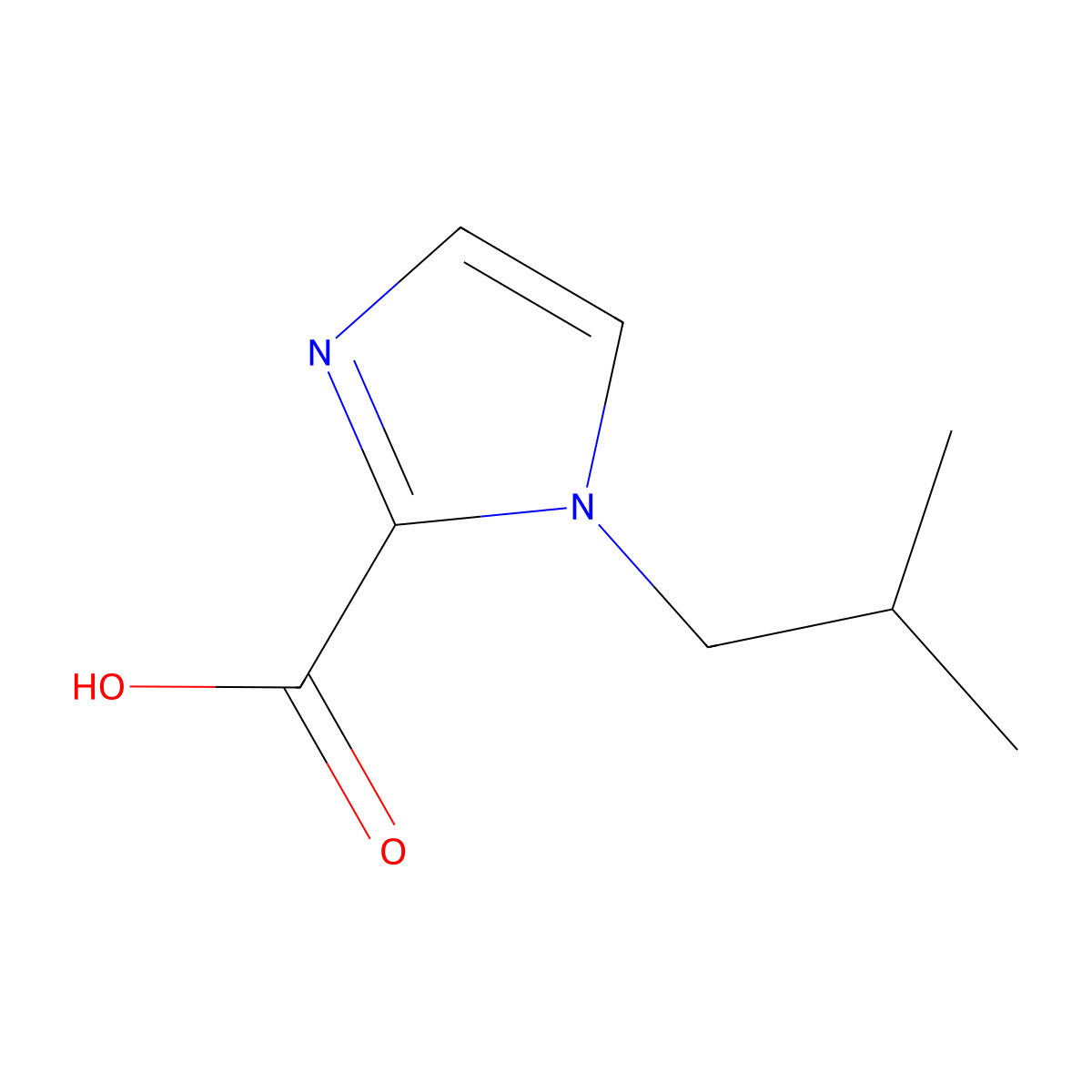1-Isobutyl-1H-imidazole-2-carboxylic acid molecular structure, CAS 1314951-25-1