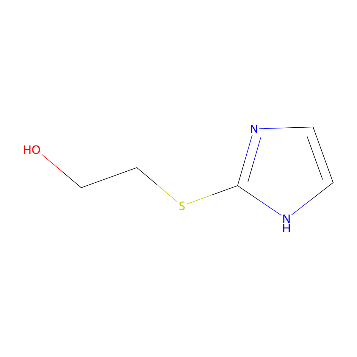2-(1H-imidazol-2-ylsulfanyl)ethan-1-ol molecular structure, CAS 1314953-79-1