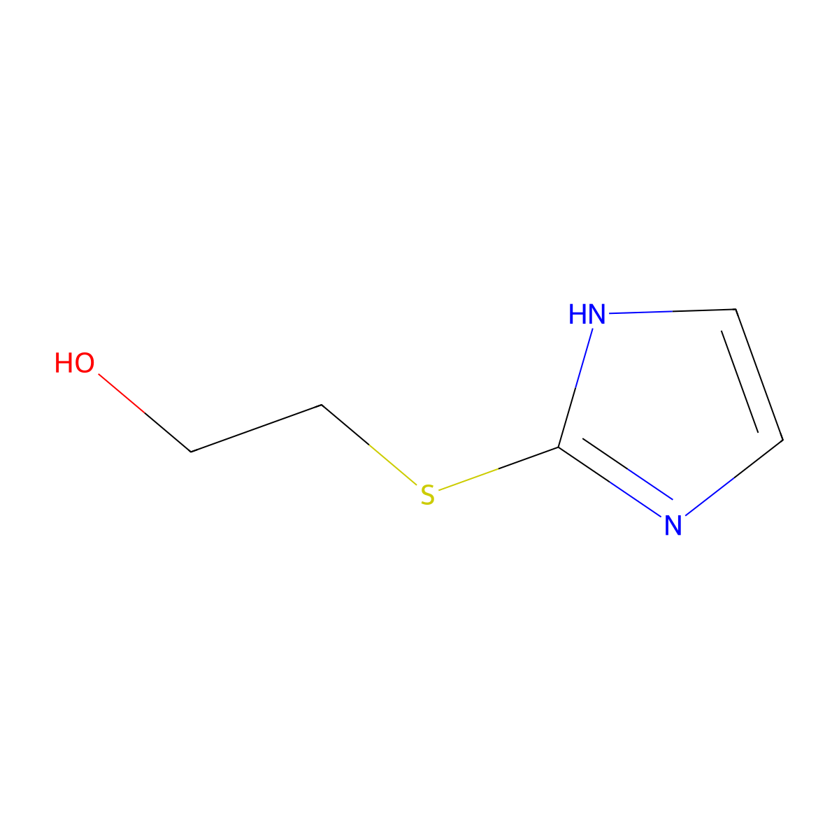 2-(1H-imidazol-2-ylsulfanyl)ethan-1-ol molecular structure, CAS 1314953-79-1