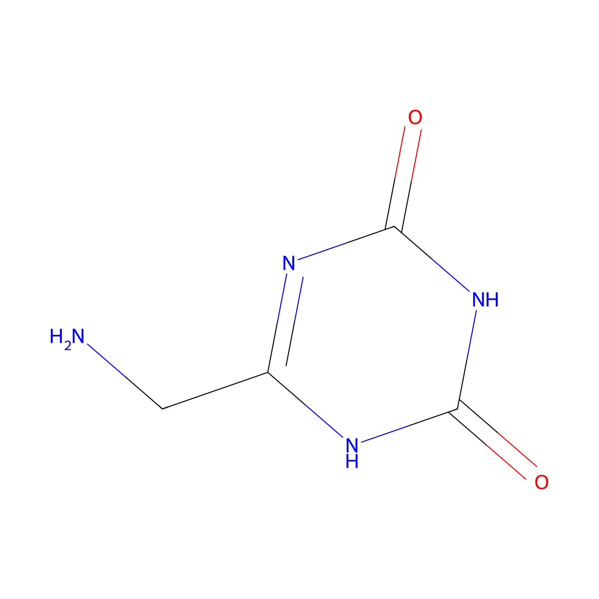 6-(Aminomethyl)-1,2,3,4-tetrahydro-1,3,5-triazine-2,4-dione molecular structure, CAS 1314954-74-9