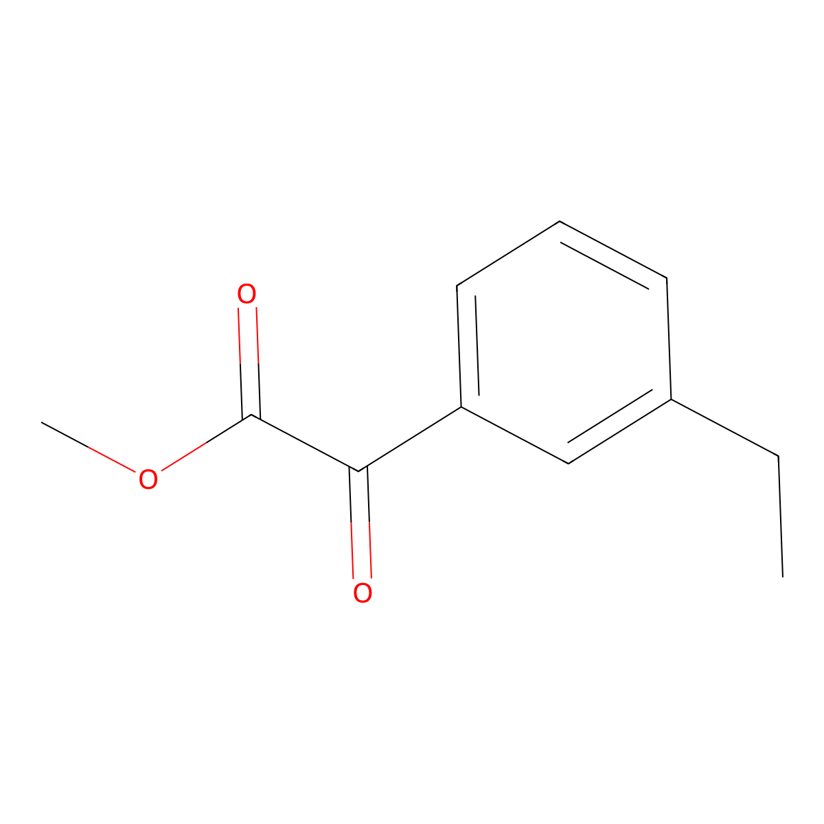 Methyl 3-ethylbenzoylformate molecular structure, CAS 1314955-28-6