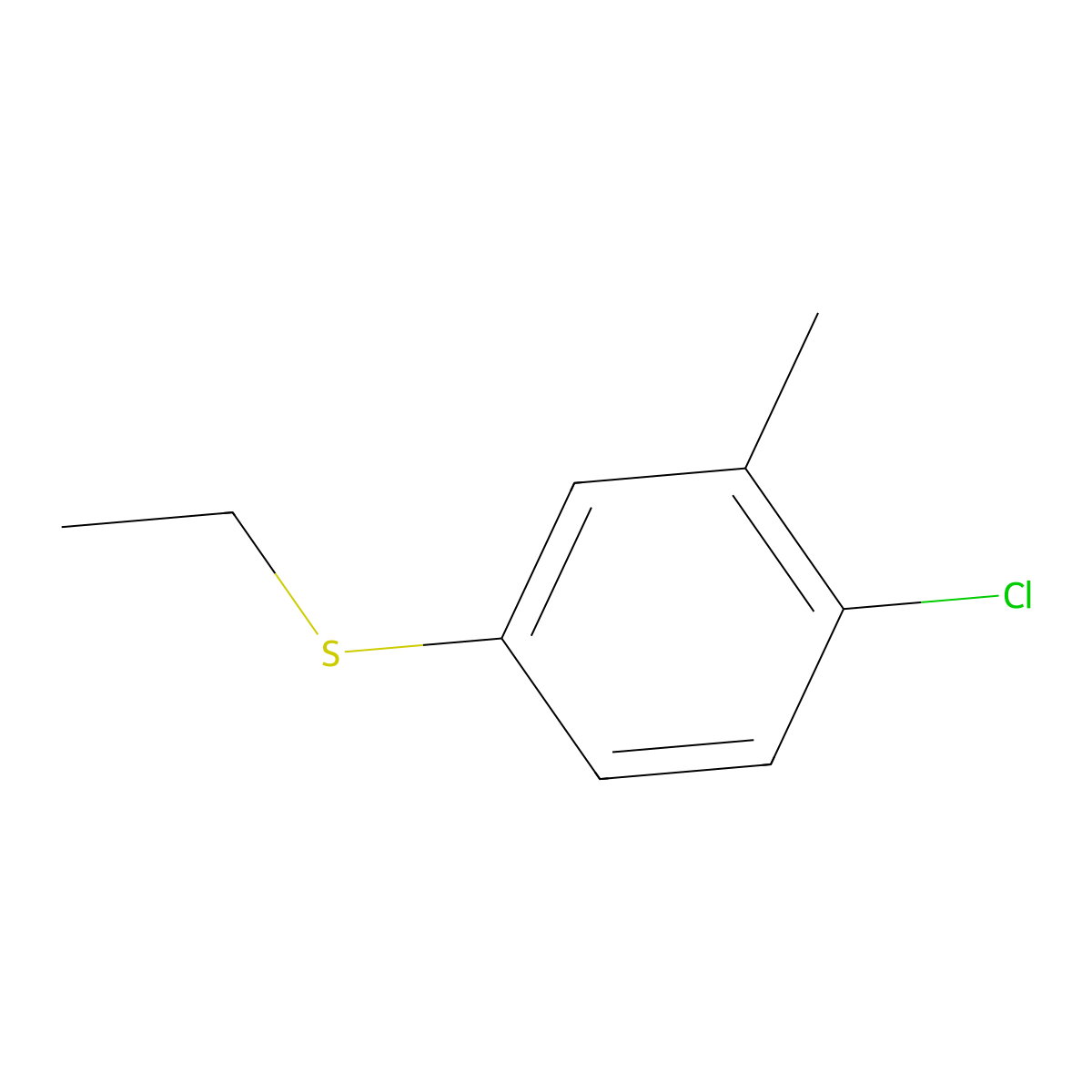 4-Chloro-3-methylphenyl ethyl sulfide molecular structure, CAS 1314955-58-2