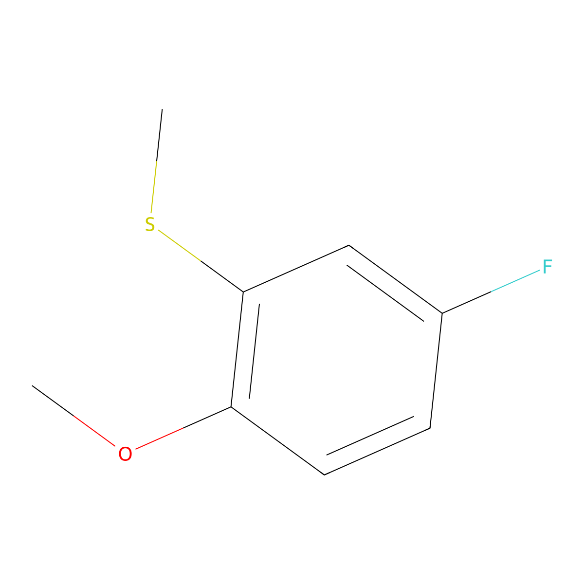3-Fluoro-6-methoxyphenyl methyl sulfide molecular structure, CAS 1314955-87-7