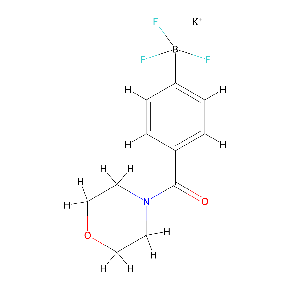 Potassium 4-(morpholine-4-carbonyl)phenyltrifluoroborate molecular structure, CAS 1314957-11-3