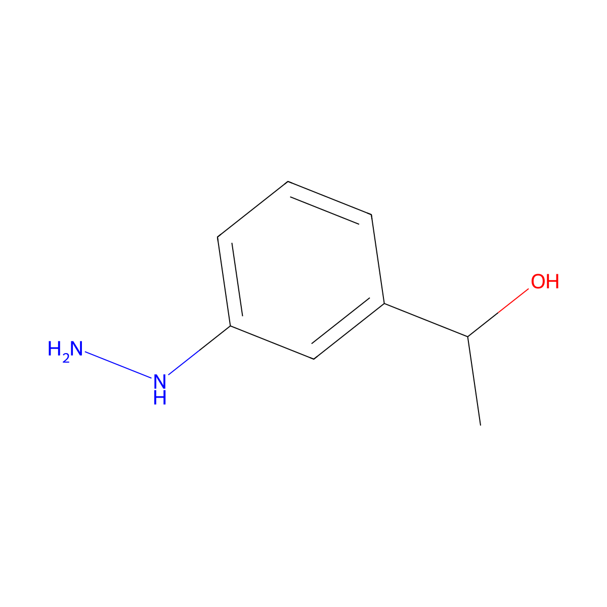 1-(3-Hydrazinylphenyl)ethanol molecular structure, CAS 1314959-55-1