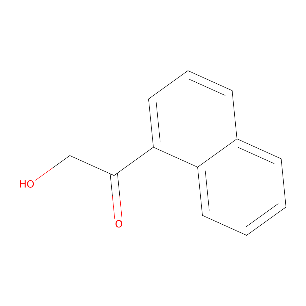 2-Hydroxy-1-(naphthalen-1-yl)ethan-1-one molecular structure, CAS 131496-21-4
