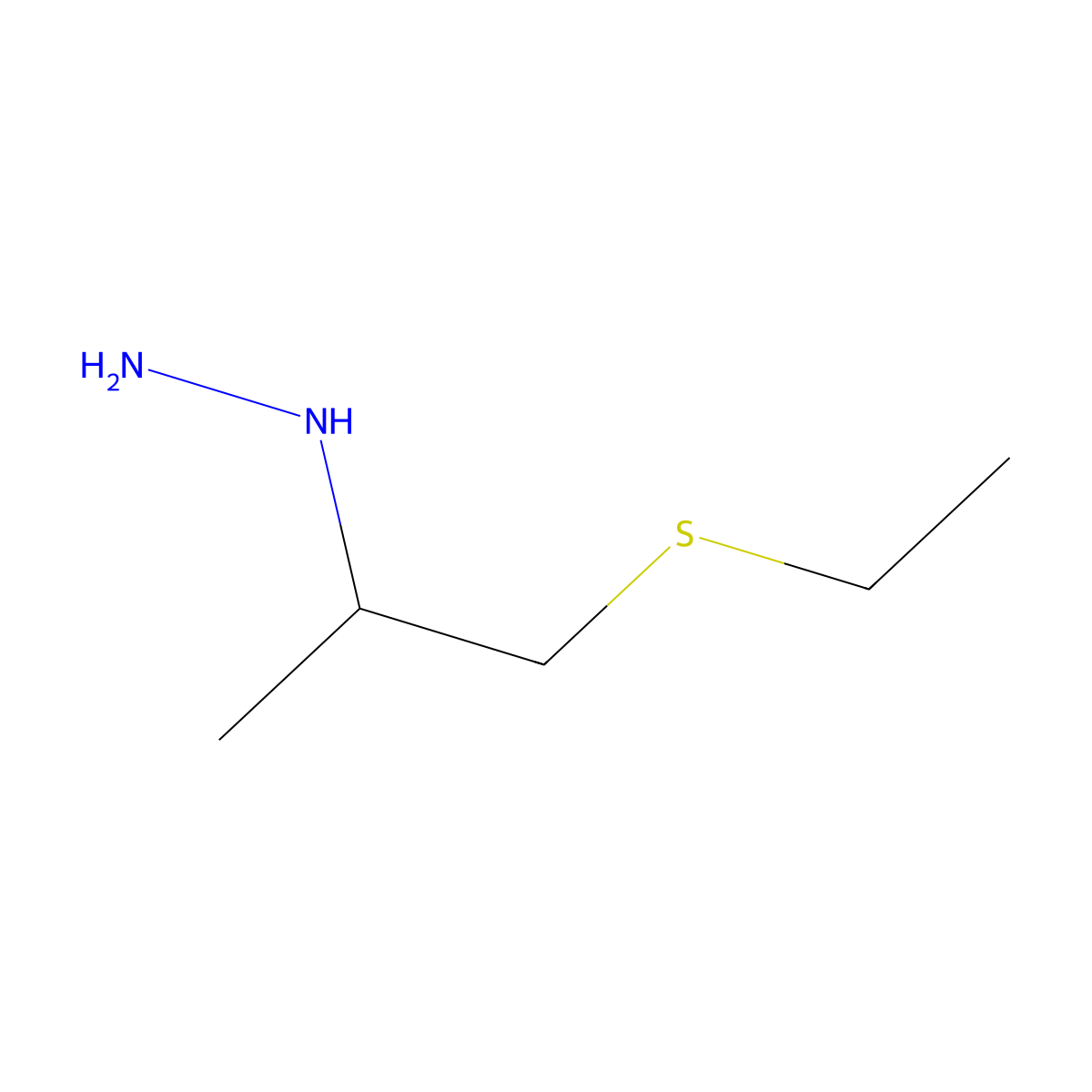 1-(1-(Ethylthio)propan-2-yl)hydrazine molecular structure, CAS 1314960-15-0