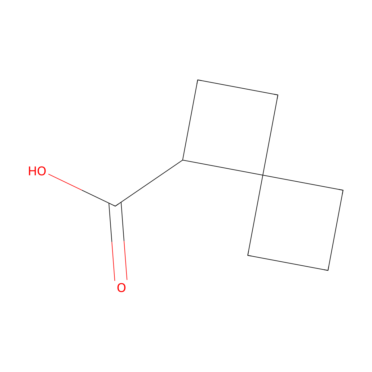 Spiro[3.3]heptane-1-carboxylic acid molecular structure, CAS 1314960-17-2
