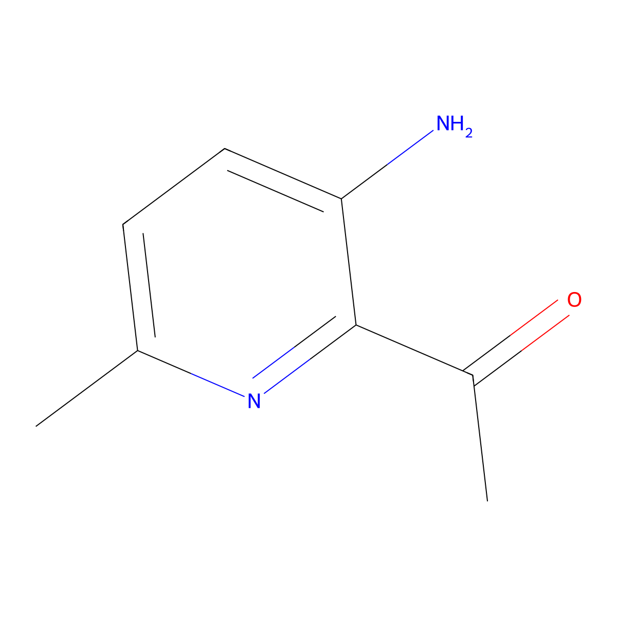 1-(3-Amino-6-methylpyridin-2-YL)ethanone molecular structure, CAS 1314960-36-5